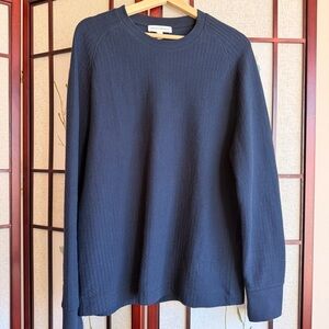 Banana Republic Men's navy herringbone long sleeve